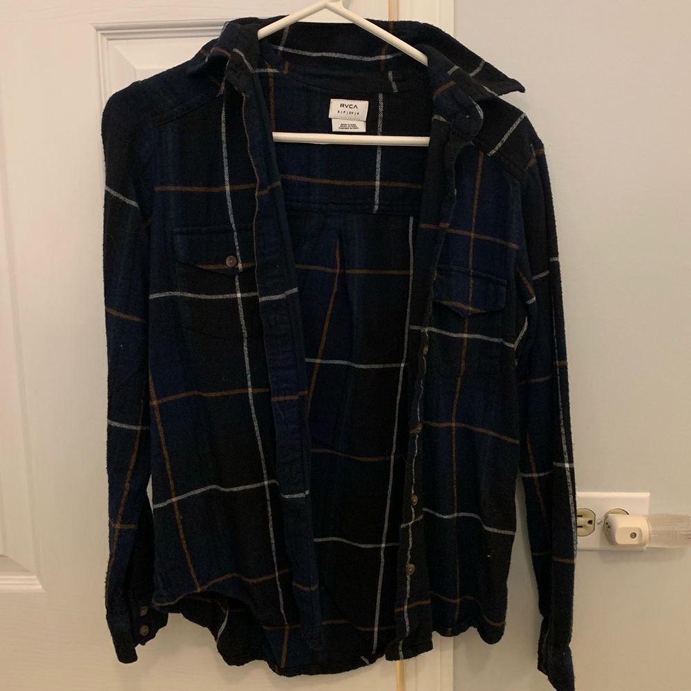 Navy RVCA flannel